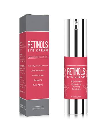 Retinol Eye Cream for Dark Circles and Puffiness Under Eye Cream with Collagen & Hyaluronic Acid Fix Wrinkle Lightweight Lift Eye Cream Brighten Tighten Eye Cream Gel to Smooth Fine Lines & Hydrate