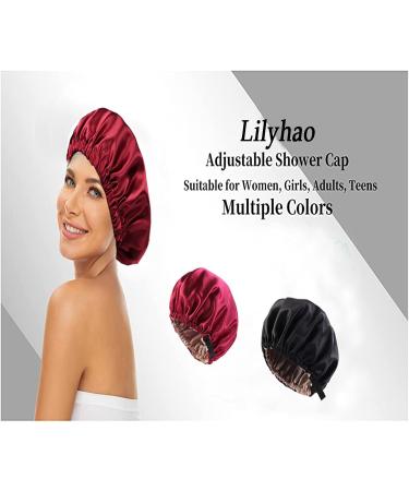 Satin Sleep Cap for Women - Adjustable Silk Bonnet for Curly Natural Hair (Red) - Buy Online on GoSupps.com