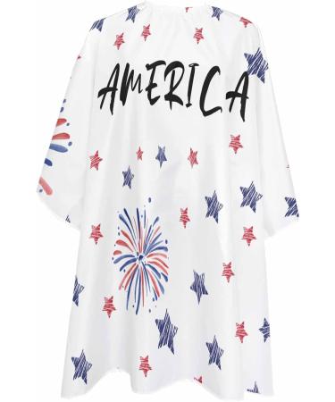 Patriotic Freedom Barber Cape - Adjustable Hair Cutting Cape for Men Women & Kids | 4th of July & Memorial Day | 55x63 Inch Salon Accessories - Buy Online on GoSupps.com