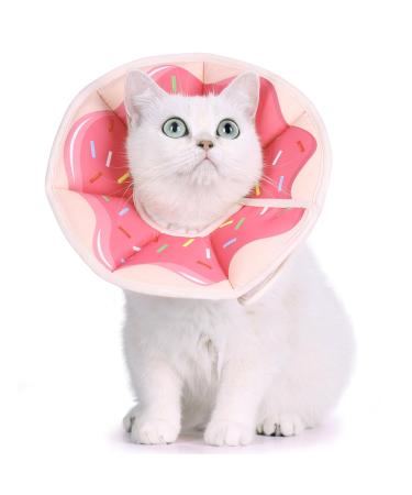 Supet Rewrise cat adjustable neck rope cat collar restoring collar stonewar collar Cone after surgery and injuries (donuts m) m (neck: 21.5-30.5cm) donate