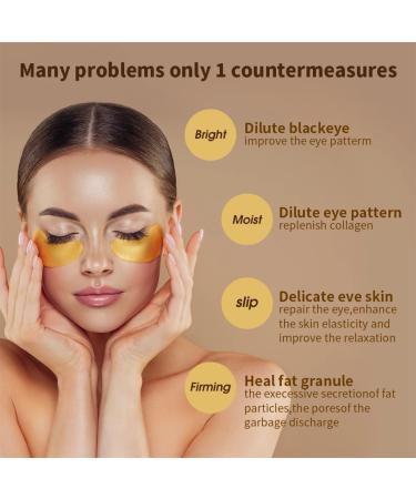 24k Gold Eye Collagen Patch Soothing Eye Gel Patch Eye Fundus Patch Used For Reducing Dark Circles Moisturizing Edema and Bags Under Eyes Anti-Wrinkle-Eye Patch Gel (10 Pairs of * Gold) - Buy Online on GoSupps.com