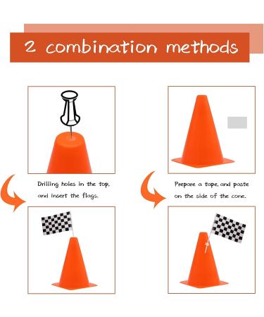 40 Pcs Panxxsen Traffic Cones & Racing Checkered Flags Set - Great for Racing Car Party Supplies & Kids Birthday Decorations - Buy Online on GoSupps.com