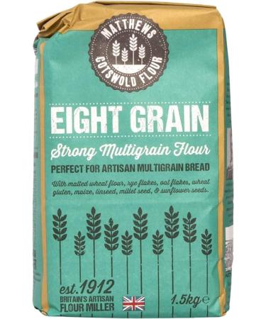 Matthews Flour Eight Grain Strong Multigrain 1.5Kg X 2| wholesome flour is ideal for baking delicious high fibre multigrain artisan breads and rolls by hand or bread machine.
