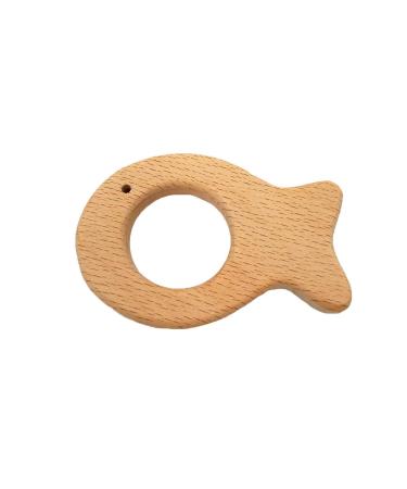 2pcs Natural Wooden Fish Pendant - Handmade Necklace/Bracelet - Beech Wood Animal Shape - Buy Online on GoSupps.com