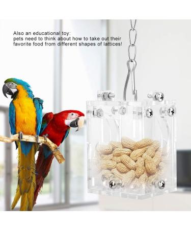 OKBY Parrot Feeding Toys - Acrylic Parrot Pets Feeder Food Basket Feeding Puzzle Toys Peanut Fruit Vegetables - Buy Online on GoSupps.com