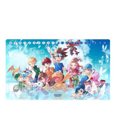 New Mlikemat DTCG Playmat Digimon Adventure Anime Trading Card Game Mat Play Pad with Card Zones + Free Bag