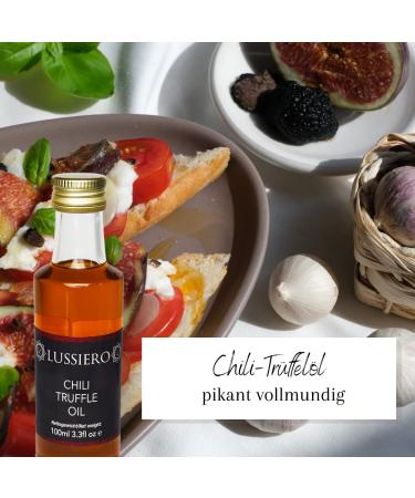 Lussiero Chili Truffle Oil - Extra Virgin Olive Oil with White Truffle Aroma & Fiery Chili | 100ml - Shop Internationally - Buy Online on GoSupps.com