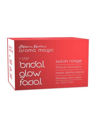 Aroma Magic Bridal Glow Facial Kit - Multi Use | 7 Steps Skincare Set | Revitalize Dull & Tired Skin | Enhances Natural Glow | for All Skin Types