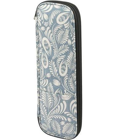 Katech Knitting Needles Case - Portable Travel Crochet Hooks Storage Bag with Transparent Pocket - Blue - Buy Online on GoSupps.com