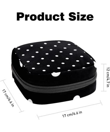 Feminine Product Storage Bag with Polka Dots - Portable Period Kit for Women - Buy Online on GoSupps.com