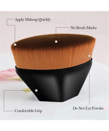 Buy Flower-Shaped Flat Foundation Brush - Perfect for Creamy & Powder Cosmetics | Black & Pink Beauty Tool - Buy Online on GoSupps.com
