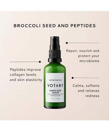 Votary Super Seed Serum | Anti-Aging Face Serum with Broccoli Seed & Rosehip Oil | Hydrates & Soothes for Youthful Skin | 1.7 Fl Oz - Buy Online on GoSupps.com