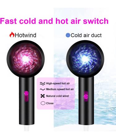 JUZOXEO Ionic Hair Dryer 1800W - Professional Blow Dryer with Powerful AC Motor and Negative Ion Technology - 3 Heating/2 Speed/Cold Settings - Ideal for Family, Salon, Travel, Children, and Pregnant Women - Buy Online on GoSupps.com