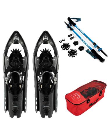 Inook OXM snowshoes carbon I snowshoes with climbing aid I snowshoe set with carbon poles I snowshoes in a set