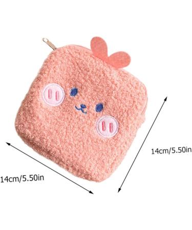 KALLORY Bunny Coin Purse Napkin Pack - Cute Plush Diaper Organizer Bag for Menstrual Pads & Coins - Buy Online on GoSupps.com