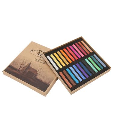 Locadence Fluorescent Crayons Disposable Hair Dying Rod Painting Chalk Set for Pastel Painting Graffiti Sketching Disposable Hair Dyeing Doll Hand Coloring (24 Colors)