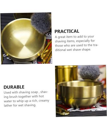 Beavorty 3pc Foam Dishwasher Bart Seif Cream Essential Oil Soap Bowl - Premium Men's Shaving Set in Steel Container (9x9x4.9cm) - Buy Online on GoSupps.com