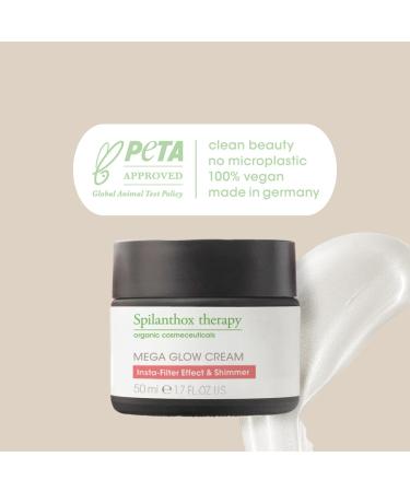 Spilanthox therapy - Mega Glow Cream - 3IN1 Face Cream - Instant Expression Smoothing Care & Shimmer - Anti-Aging Facial Care with Spilanthol & Hyaluronic Acid - Vegan Natural Cosmetics - 50ml - Buy Online on GoSupps.com