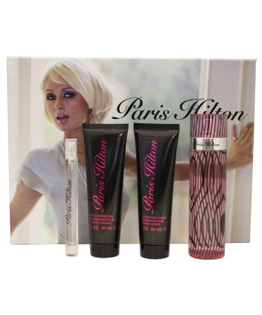 Paris Hilton Gift Set for Women (Eau de Parfum Spray 3.4 Ounce Eau de Parfum Spray 1 Ounce Lotion Bath and Shower Gel) 1 Fl Oz (Pack of 1)