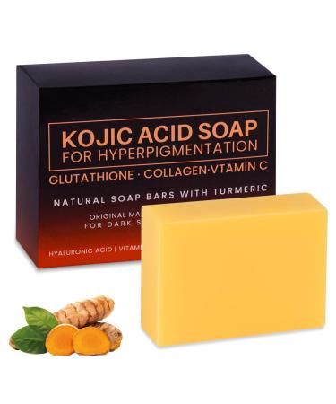 Pure Kojic Acid Skin Brightening Soap 100g Soap Bar for Deep Facial & Body Skin Cleaning with A Foaming Net Face and Body Bar for Skin Moisturizing Improve Uneven Skin Tone Gently Healing Acnes 1 Pcs - Buy Online on GoSupps.com