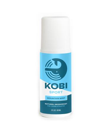 Kobi Sport Deodorant for Boys - 24 Hour Odor Protection for Active Kids & Teens - Natural & Aluminum-Free - Made in USA - Mountain Mint Scent