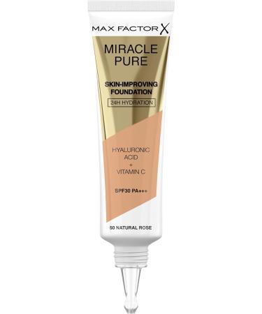 Max Factor Miracle Pure Foundation in Natural Rose 50 | Long-lasting Coverage - Buy Online on GoSupps.com