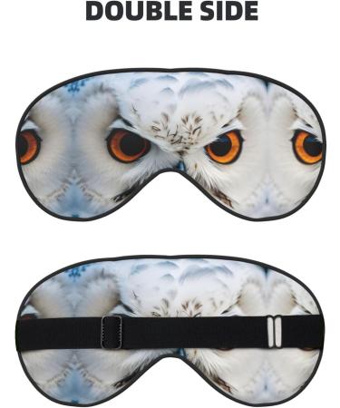 SSIMOO Snowy Owl Eyes Print Eye Mask - Ultra-Soft Light-Blocking for Ultimate Comfort & Sleep - International Shipping Available - Buy Online on GoSupps.com