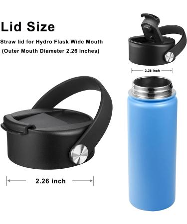 Tzuoieo Flip Lid for Hydro Flask Wide Mouth 32/40 oz - Black Replacement Coffee Lid with Flexible Handle - Compatible with Hydroflask, Nalgene & More | Wide Mouth Top Water Bottle Brands - Buy Online on GoSupps.com