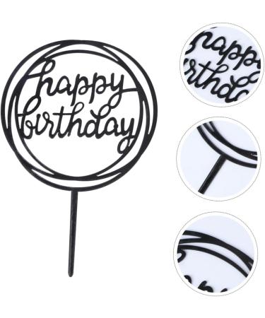 Acrylic Cake Picks & Dessert Toppers | Chic Round Cake Topper for Birthdays & Celebrations - 9x0.1x13 cm - Buy Online on GoSupps.com