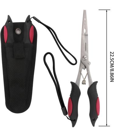 Hikary Long Nose Fishing Pliers - Stainless Steel Hook Remover & Braid Cutter - 8.8inches - Buy Online on GoSupps.com
