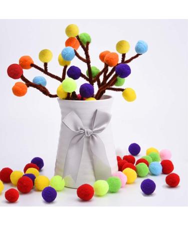300pc 1 Assorted Pom Poms - Colorful Craft Balls for DIY Decor & Kids Projects - Buy Online on GoSupps.com