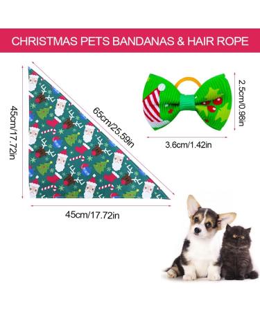 2PCS Washable Dog Christmas Bandana Set for Small Medium Pets - Festive Triangle Scarf for Dogs & Cats - Holiday Accessories & Party Decoration - Buy Online on GoSupps.com