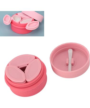Silicone Travel Makeup Containers Silicone Cream Jars with Spoon 12ml Proof Portable Refillable Empty Ornaments Pills for Outdoor Use (Pink) - Buy Online on GoSupps.com