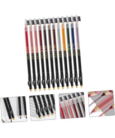 Mipcase 12pcs Lip Liner Eyeliner Eyebrow Pen Eyeliner Pencil Lip Shaping Pencil Makeup Tool Lips Gel - Buy Online on GoSupps.com