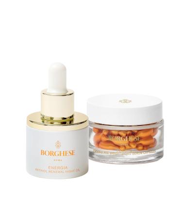 Borghese ENERGIA Retinol Renewal Night Oil and Power-C Serum 50 Capsules