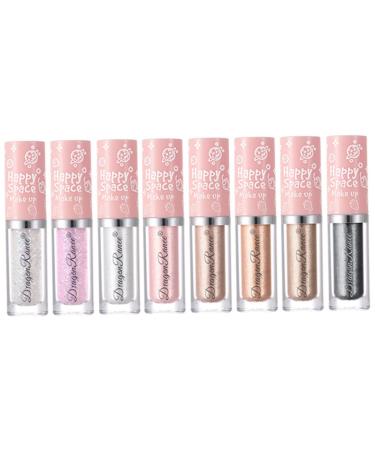 PAMINGONO 8pcs Eye Shadow Pigmented Makeup Pallet Glitter Eye Makeup Eye Glitter Makeup Liquid Eyeshadow