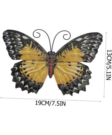 1pc Wrought Iron Butterfly Pendant Gold Office Hanging 19x13cm Yellow - Buy Online on GoSupps.com