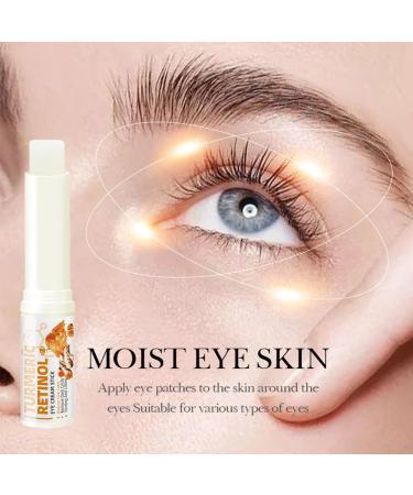 WAWJ Turmeric & Retinol Eye Cream Stick Eye Bag Stick Under Eye Balm Stick Use for Moisturizing & Brightening Melanin Eye Cream - Buy Online on GoSupps.com