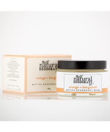 Natural Deodorant Co Active Deodorant Balm 55g - Orange & Bergamot | Aluminium & Plastic Free, Extra Strength - Buy Online on GoSupps.com