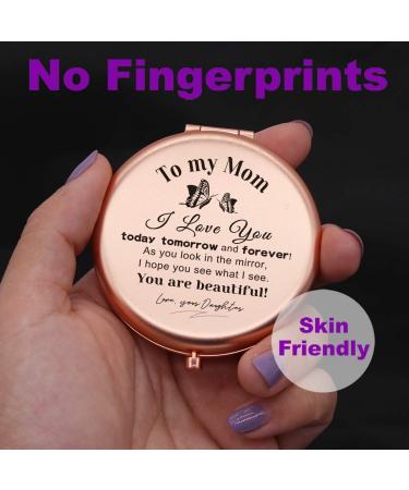 Muminglong Frosted Compact Makeup Mirror: Unique Birthday Gift for Mom from Daughter - Buy Online on GoSupps.com
