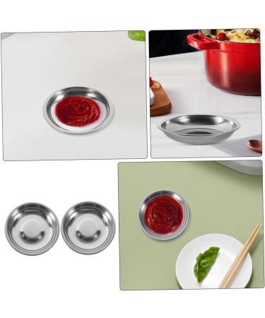 Zerodeko 10pcs Stainless Steel Dish I Am Willow Dip Dish for Parties Dipping Bowls Flavor Dish Metal Dipping Dish Condiment Dish Seasoning Plate Sauce Gear Dipping Vegetables - Buy Online on GoSupps.com