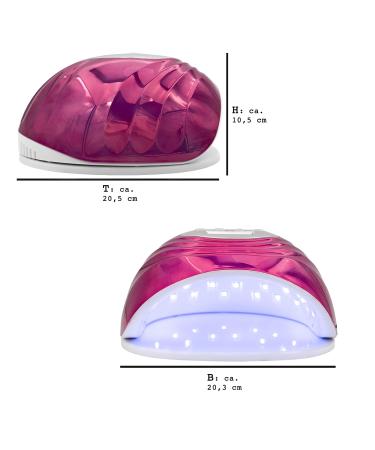Buy 86W LED Nail Dryer Lamp - Professional UV Lamp with Sensor & LCD Display for Gel Nails - 4 Timer Settings - Perfect for Fingernail & Toenail Design (Pink) - Fast International Shipping - Buy Online on GoSupps.com