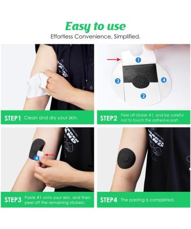 20 Waterproof Libre 3 Sensor Stickers - Durable & Easy-to-Use Plaster Patches for Freestyle Libre 3 YouShares (Black) - Buy Online on GoSupps.com