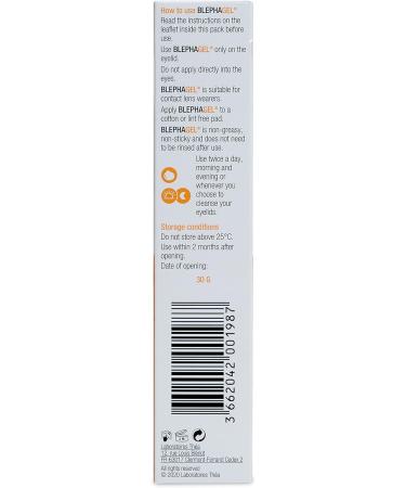 Blephagel Eyelid Cleansing Gel Hydrating Softening Sterile Gel for Daily Hygiene of Eyelids and Eyelashes Pack of 1 - Buy Online on GoSupps.com