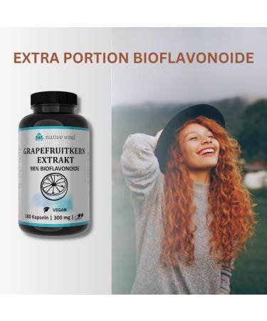 Grapefruit Seed Extract - 98% Bioflavonoids - 180 Vegan Capsules - Premium Quality Made in Germany - International Shipping Available - Buy Online on GoSupps.com