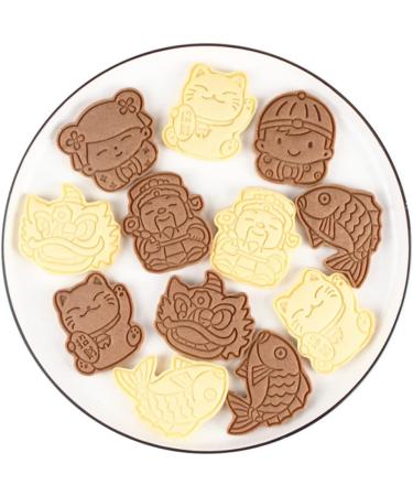 ABOOFAN 2 Sets Biscuit Mold Chocolate Cookie Cake Mold Biscuit Stamp Cutter Biscuits Mold Embossed 3D - Buy Online on GoSupps.com
