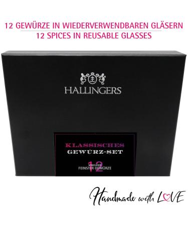 Hallingers Classic Spice Set - Handmade 12 Spice Gift Set | Perfect for Mother's Day & Father's Day | Unique Global Flavors - Buy Online on GoSupps.com