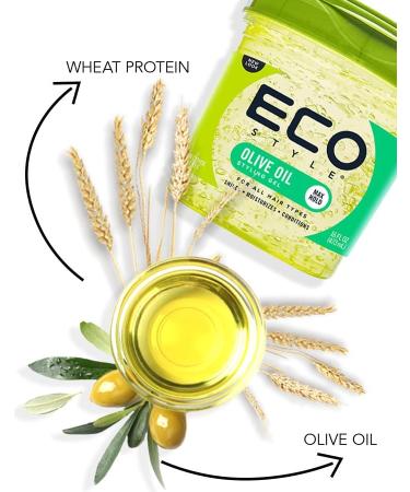 Eco Style Styling Gel Set 1 Olive Oil 473ml 1 Argan Oil 473ml Moisturizing & Styling (1pc) - Buy Online on GoSupps.com