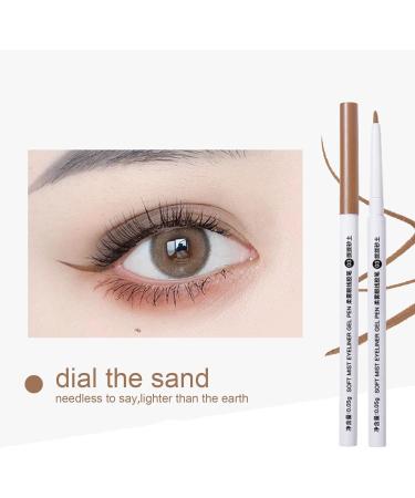 Eyeliner Gel Pencil | Fine Tip Waterproof Liner Sweatproof Long Lasting Smooth Eye Makeup Glides On Easily To Create Any Look For Women Makeup Rowces #03 Dial the Sand - Buy Online on GoSupps.com