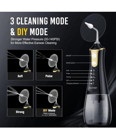 EnjoyNest Ear Wax Removal Kit - 4 Cleaning Modes Safe & Effective Ear Irrigation System for Buildup with 8 Tips - International Shipping Available - Buy Online on GoSupps.com
